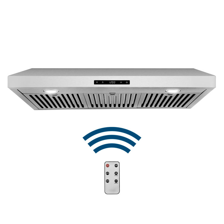 36-Inch Stainless Steel Under Cabinet Range Hood with LED Lights