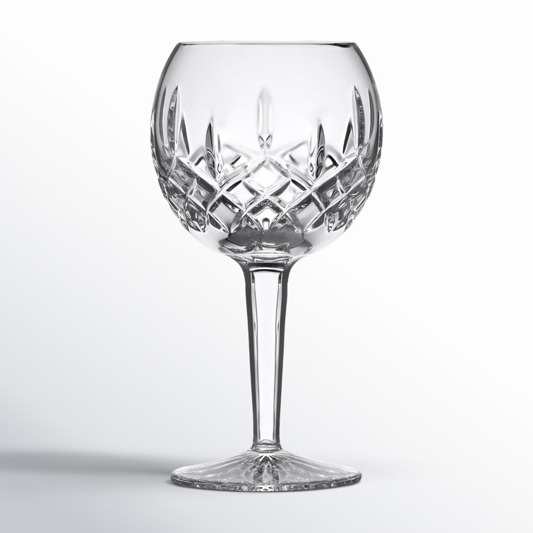 Classic Crystal Balloon Wine Glass 8oz Hand-Cut Design