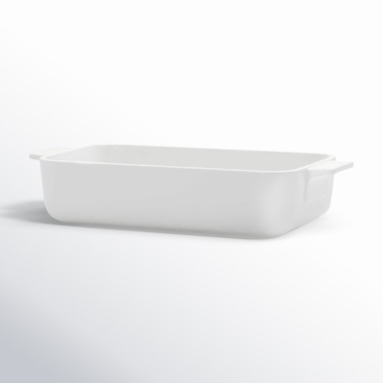 White Porcelain 9.5" x 5.5" Rectangular Baking Dish