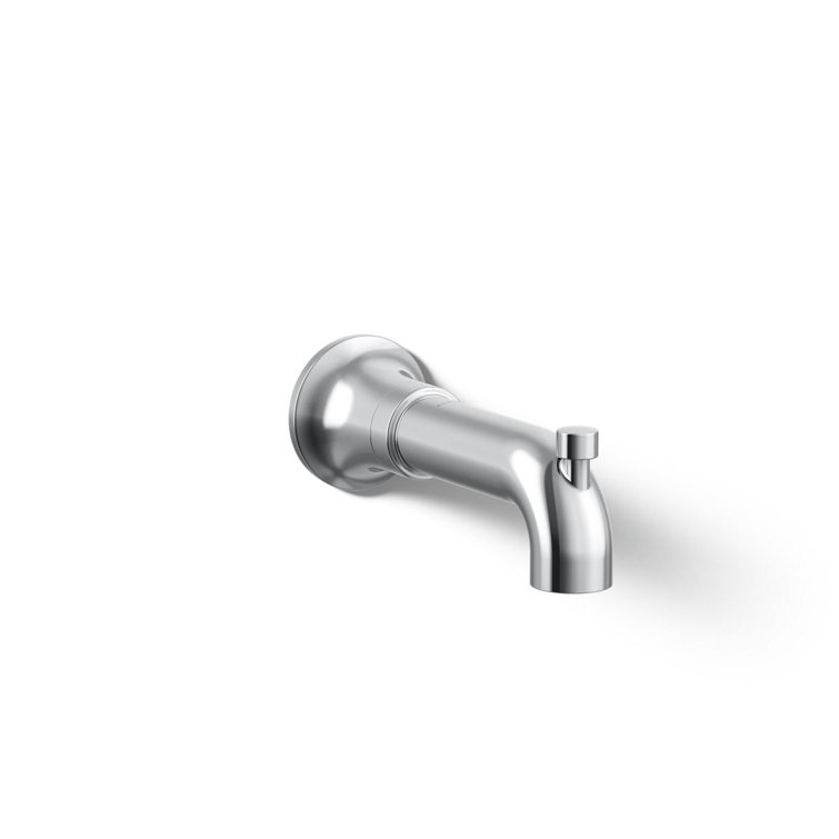 Polished Chrome Wall-Mount Tub Spout with Diverter