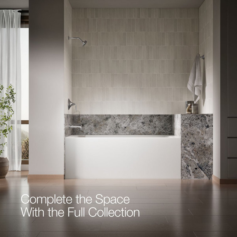 Polished Chrome Wall-Mount Tub Spout with Diverter