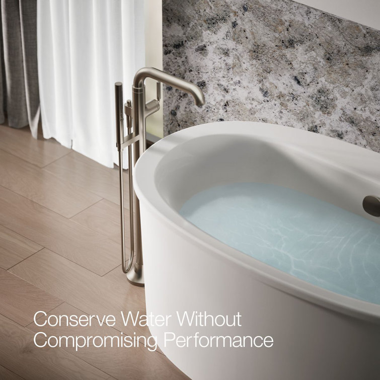 Tone Brushed Nickel Freestanding Tub Faucet with Hand Shower