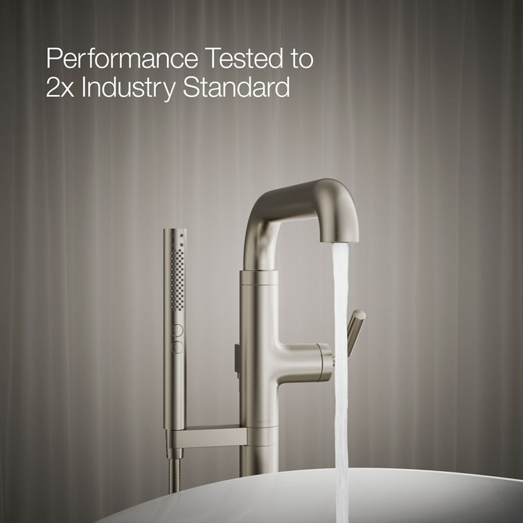 Tone Brushed Nickel Freestanding Tub Faucet with Hand Shower
