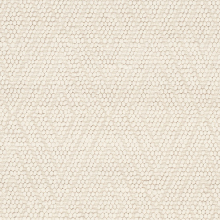 Handmade Ivory Diamond Trellis Wool and Cotton Rug