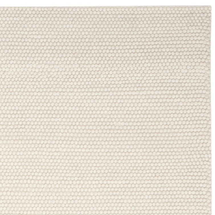 Handwoven Ivory Wool Flat Woven 8' x 10' Rug