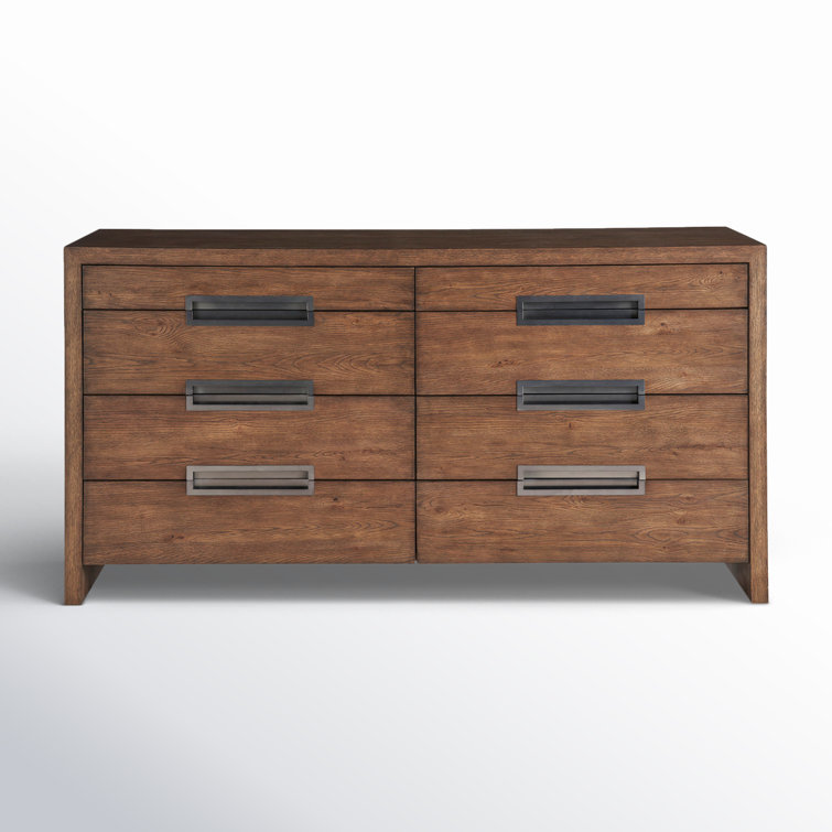 Atlas Medium Brown Oak 8-Drawer Dresser with Felt Lined Drawer