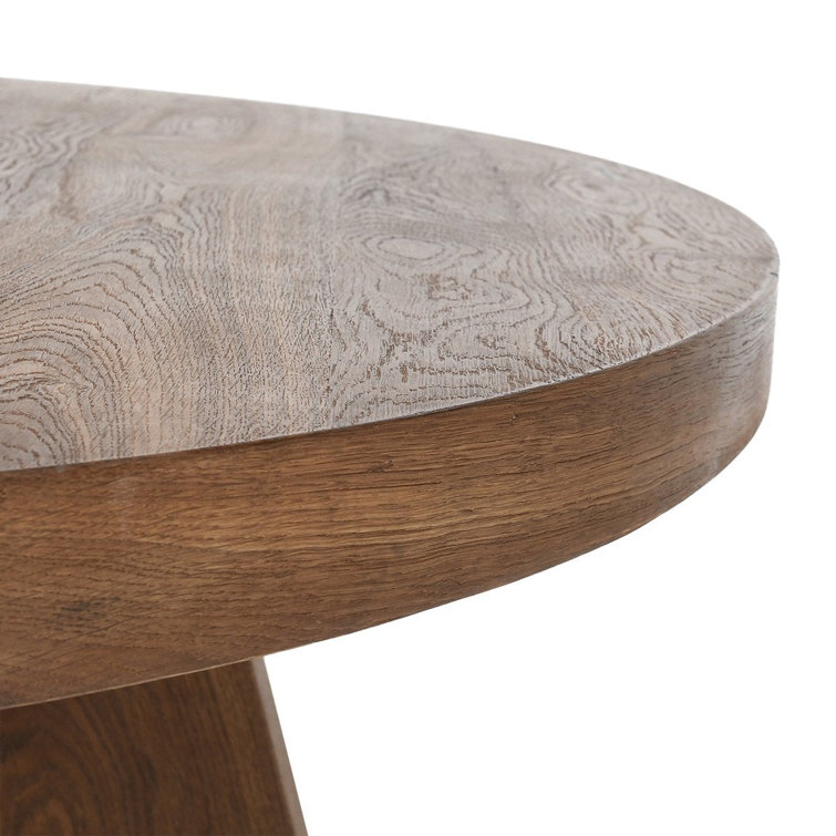 Santa Barbara Oval Honey Oak Veneer Dining Table with Acacia Wood Base