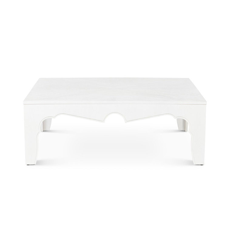 Island Manor White Solid Wood Coffee Table