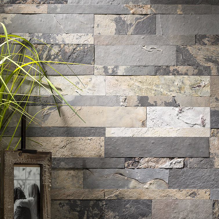 Medley Slate Natural Stone Peel and Stick Mosaic Tile