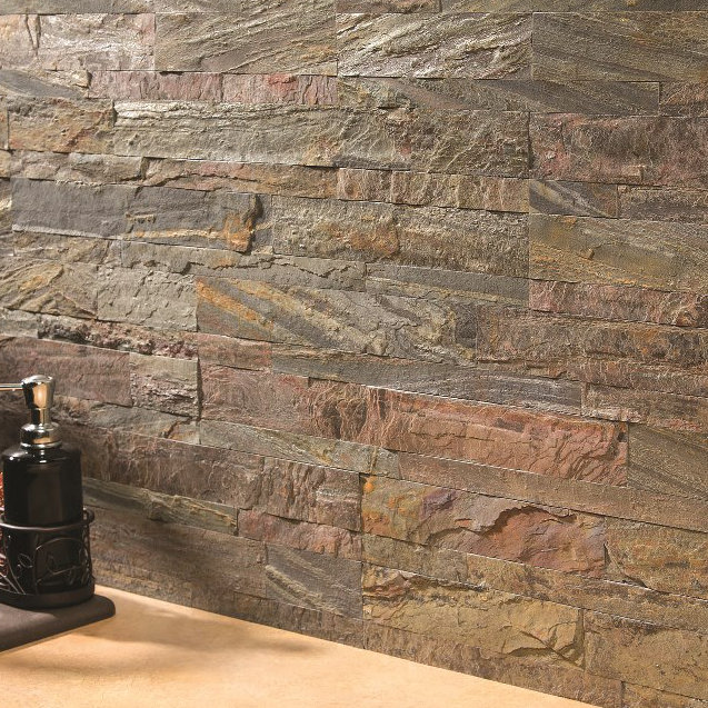 Weathered Quartz Peel and Stick Stone Kitchen Backsplash