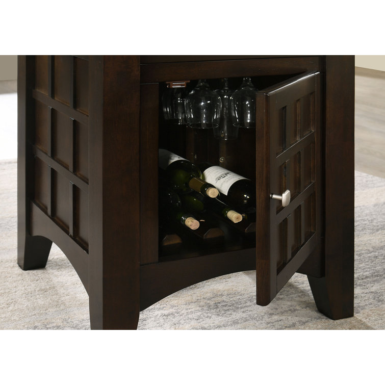Gabriel Square Cappuccino Wood Counter Height Dining Set, 9 Pieces