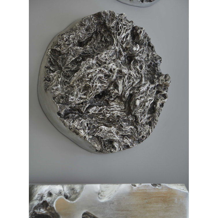 Large Silver Contemporary Cast Root Wall Sculpture