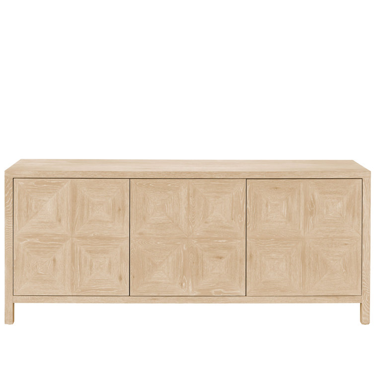 Natural Oak 76" Modern Farmhouse Media Console