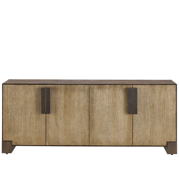 Riviera 80'' Brown Wood and Metal Sideboard with Storage