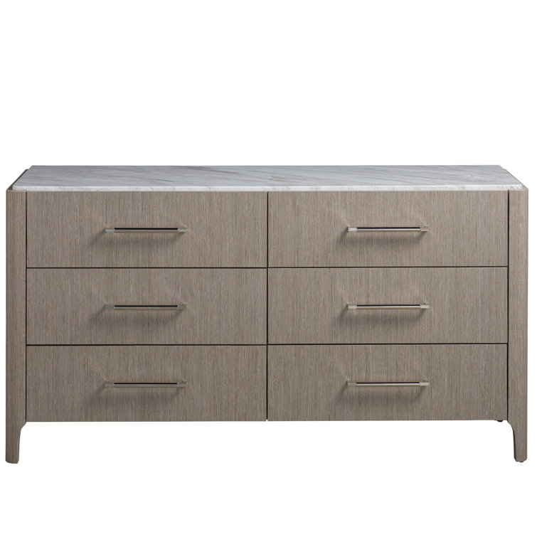 Modern Soren Double Dresser with Dovetail Drawers in White