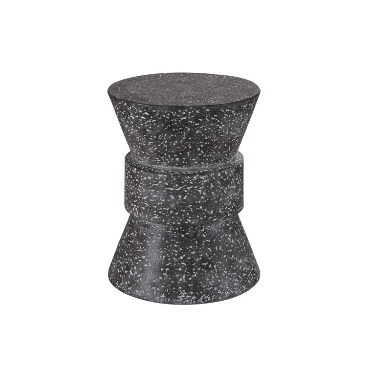 Stinson Speckled Gray Round Outdoor Side Table