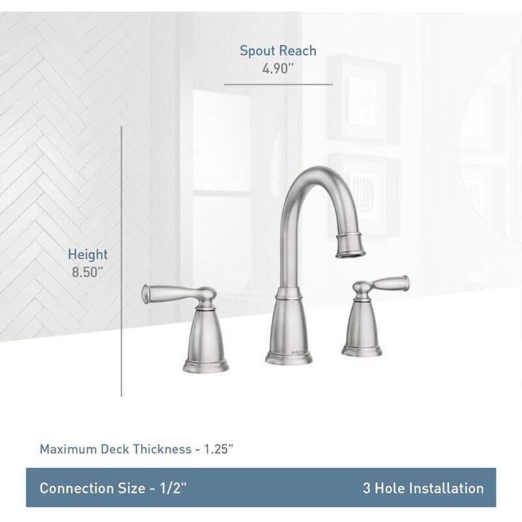Moen Banbury Brushed Nickel Two-Handle Bathroom Faucet