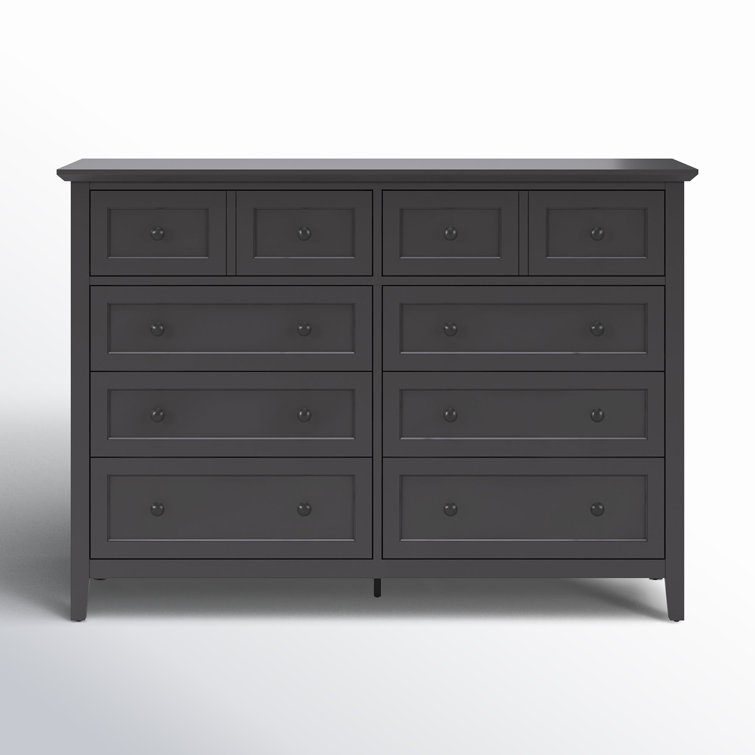 Black Double Dresser with Soft Close and Felt Lined Drawers
