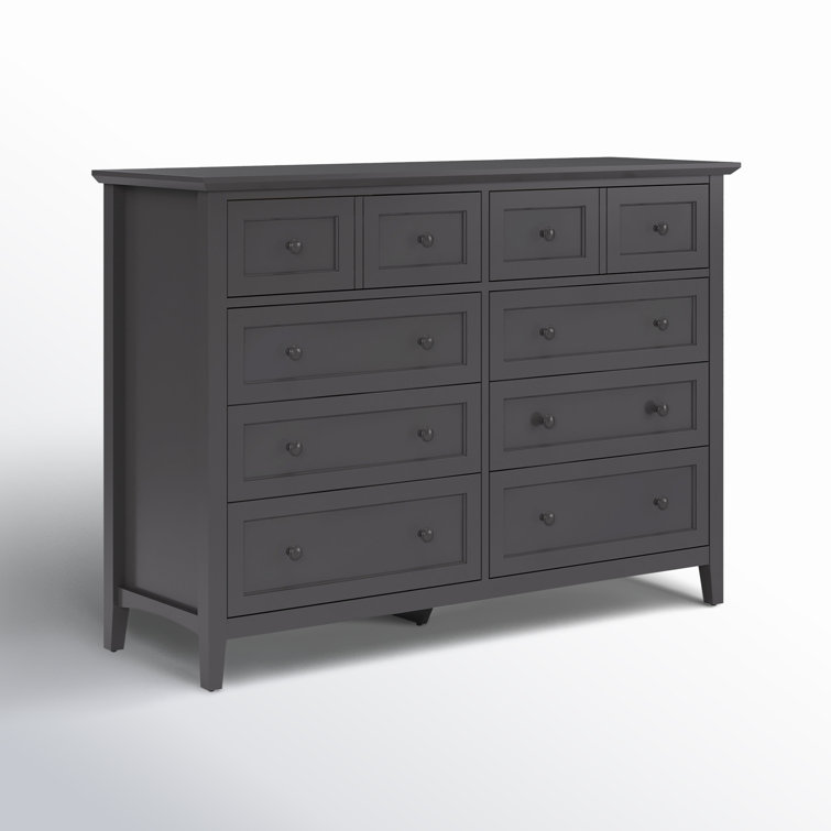 Black Double Dresser with Soft Close and Felt Lined Drawers