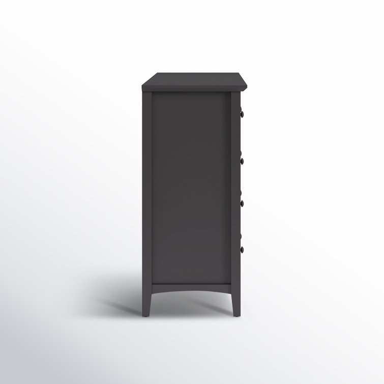 Black Double Dresser with Soft Close and Felt Lined Drawers