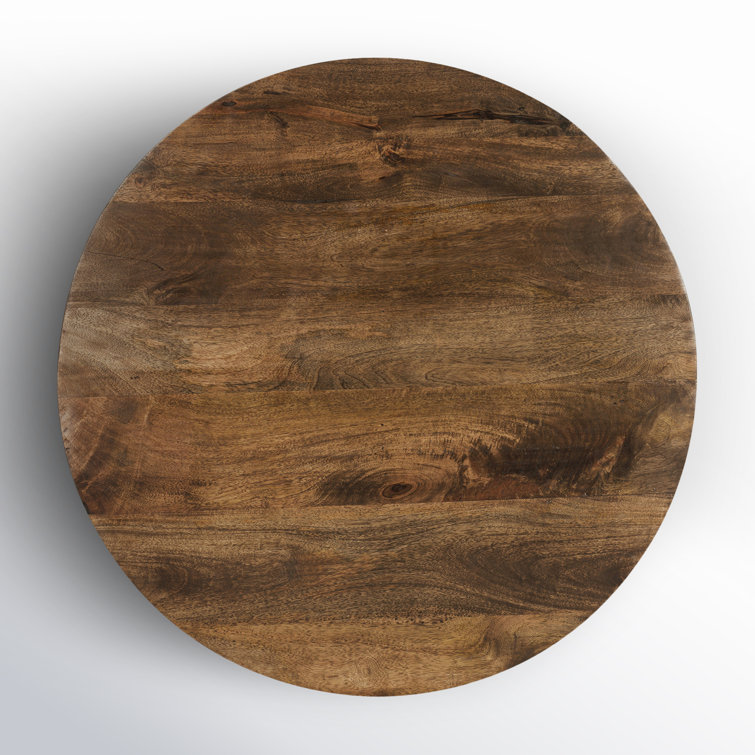 Vivenne Round Walnut Mango Wood Drum Coffee Table