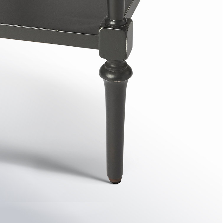 Easterbrook Transitional Wood End Table with Pull-Out Tray