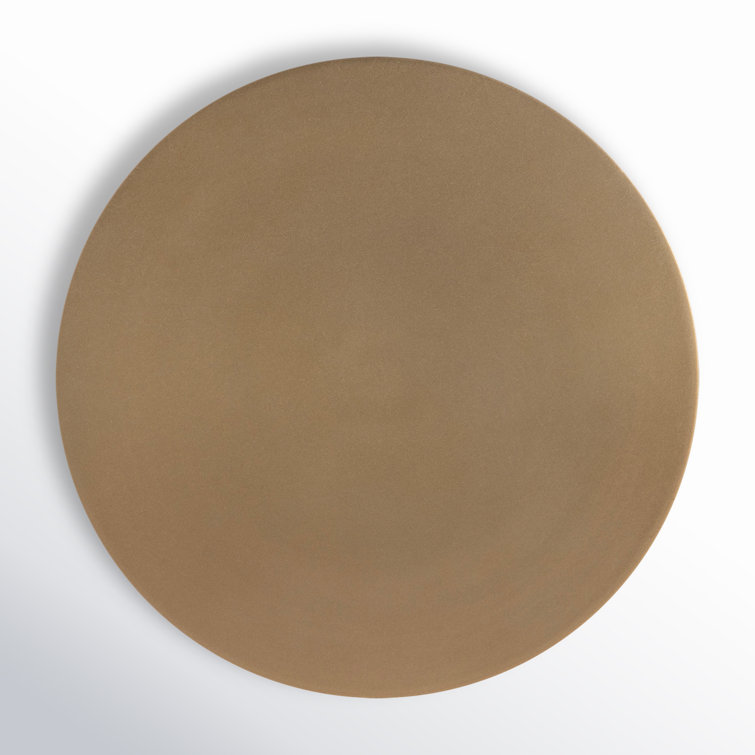 Langford Round Black and Gold Metal Side Table