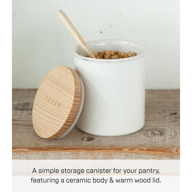 White Ceramic BPA-Free Scandinavian Canister Set