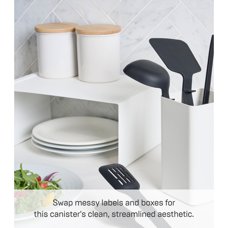 White Ceramic BPA-Free Scandinavian Canister Set
