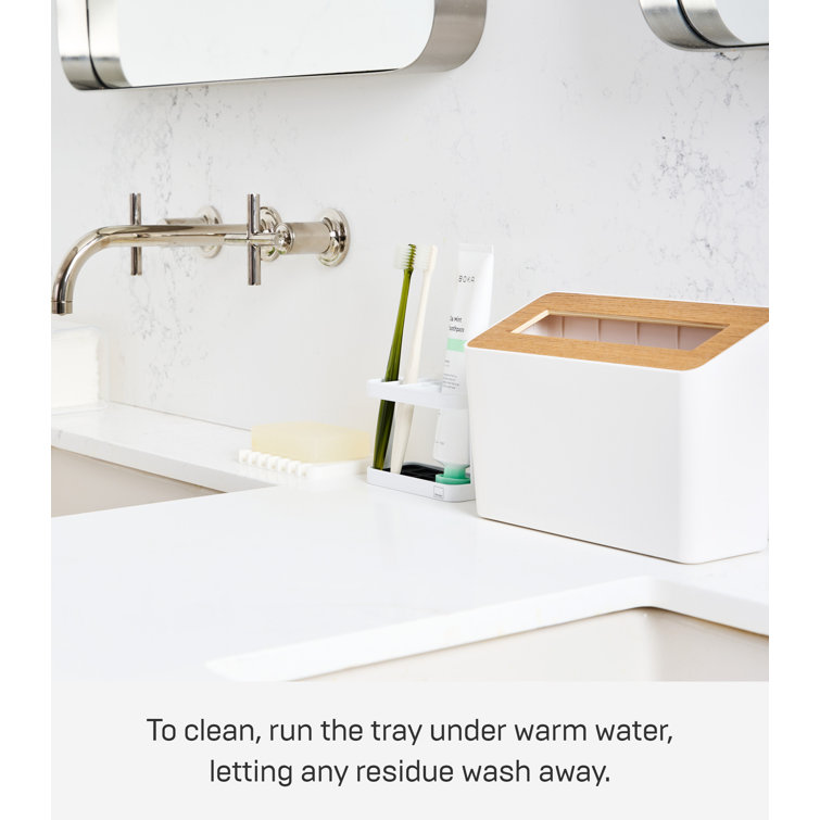 White Self-Draining Silicone Soap Tray