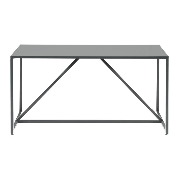 Strut 75” Bar Height Table with Slate Metal Frame