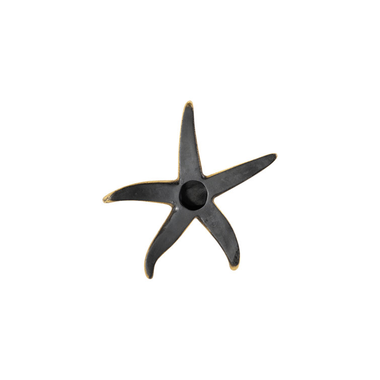 Medium Gold and Silver Resin Starfish Wall Décor Set