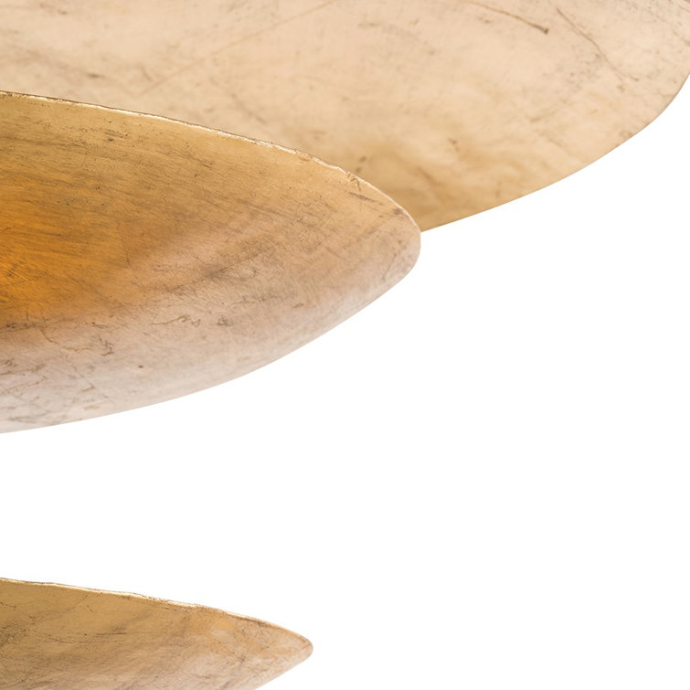 Florko 31" Dia Gold Leaf Geometric Chandelier