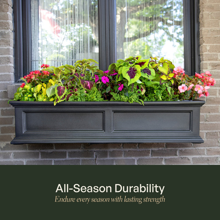 Fairfield Espresso Resin 36" Self-Watering Window Box Planter