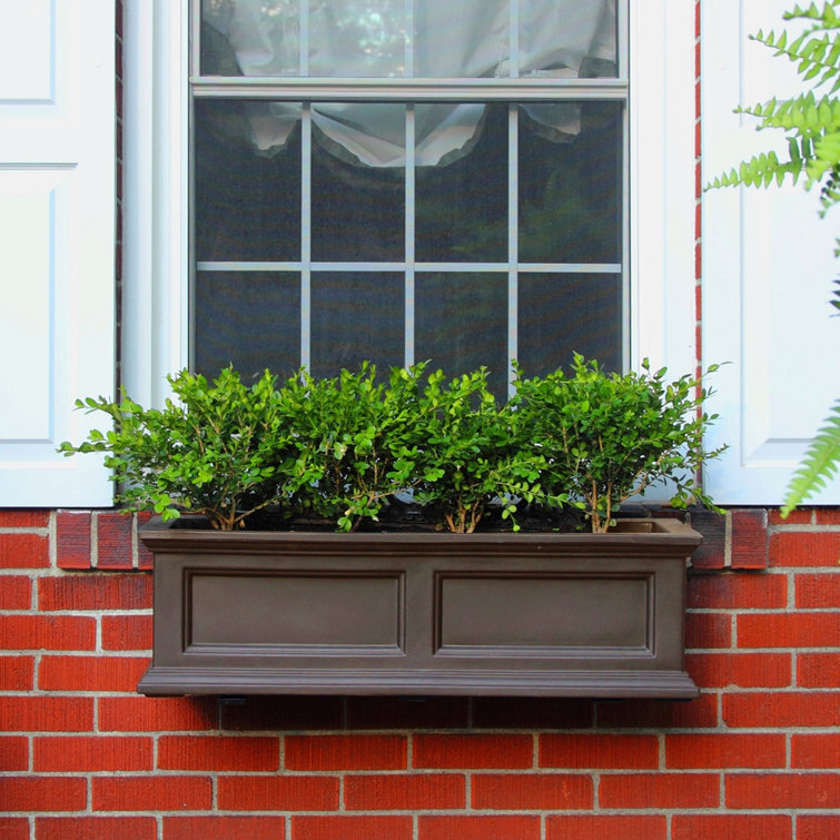 Fairfield Espresso Resin 36" Self-Watering Window Box Planter