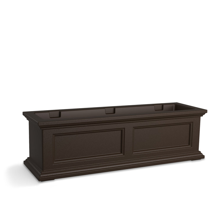 Fairfield Espresso Resin 36" Self-Watering Window Box Planter