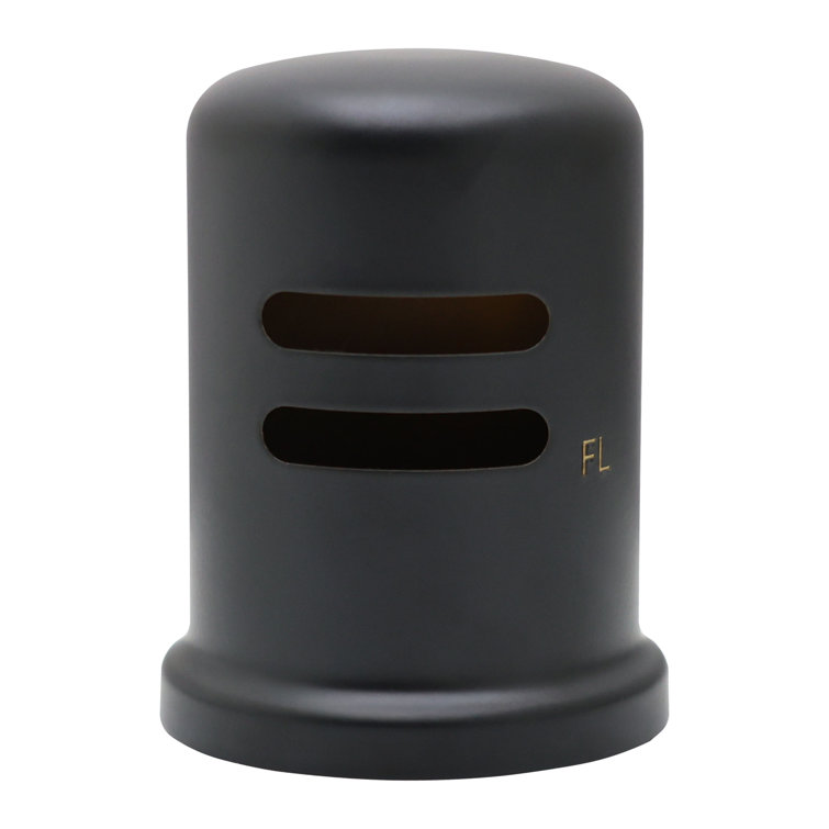 Matte Black Solid Brass Skirted Air Gap Cap