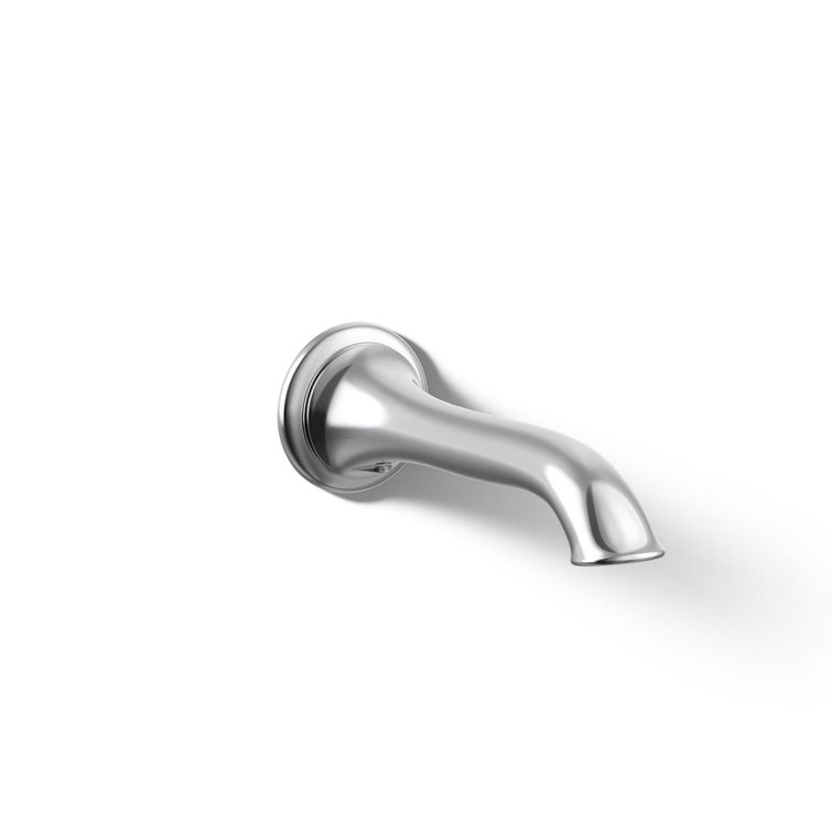 Polished Chrome Wall Mounted Brass Bath Spout