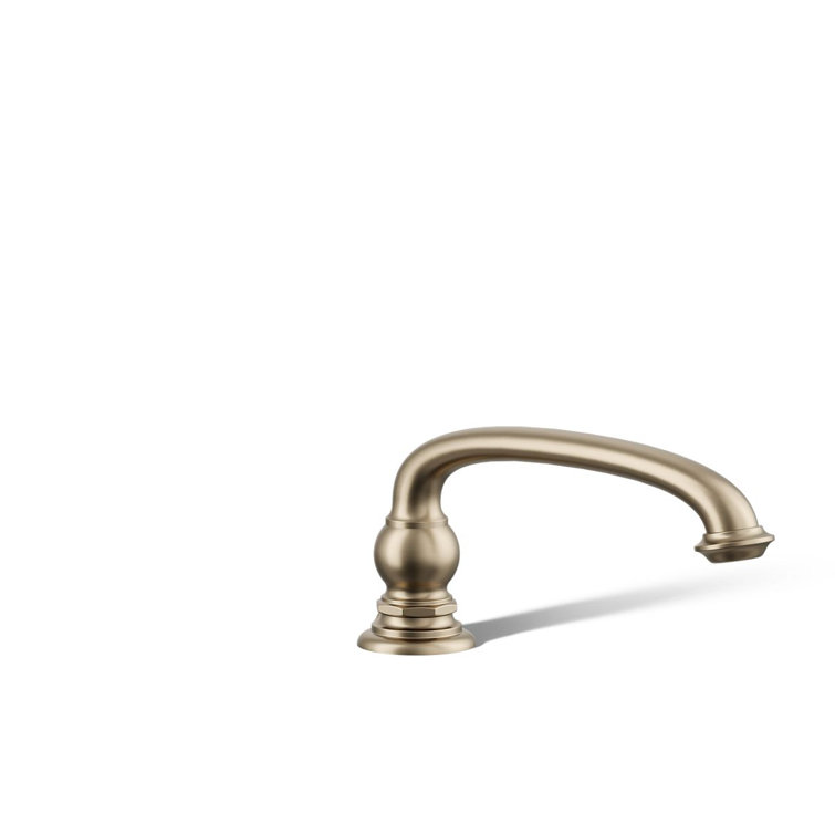 Vintage Artisan Bronze Deck-Mount Bath Spout with Arc Design