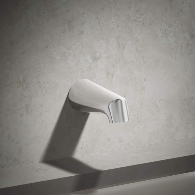 Polished Chrome Wall Mounted Non-Diverter Bath Spout