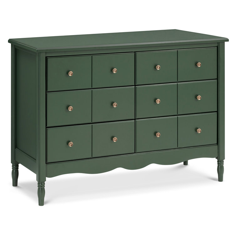 Forest Green Double Dresser with Six Drawers