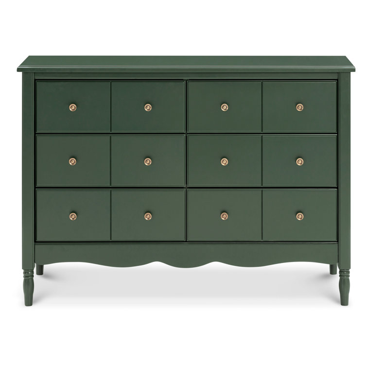 Forest Green Double Dresser with Six Drawers