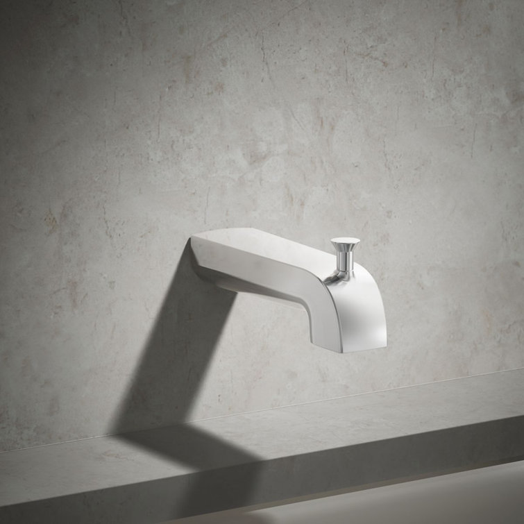 Polished Chrome Wall-Mounted Diverter Bath Spout