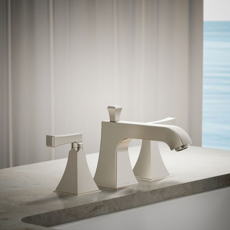 Memoirs Brushed Nickel Double Handle Deck-Mount Bath Faucet