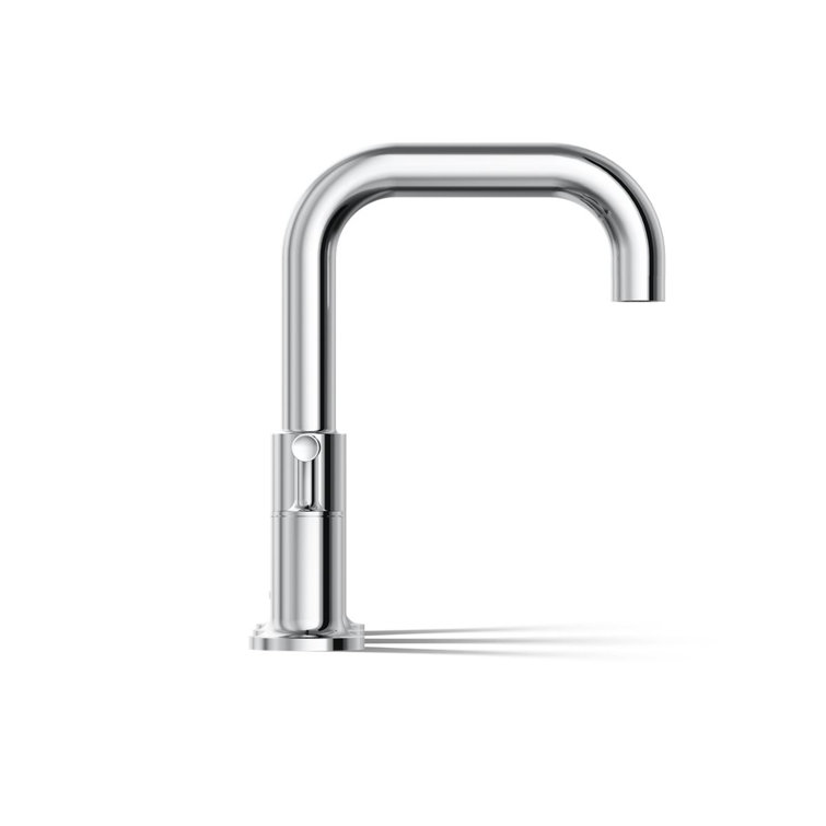 Polished Chrome Double Handle Deck-Mount Bath Faucet