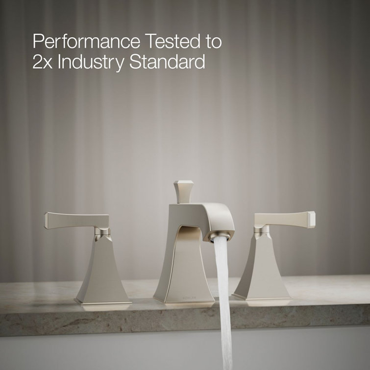 Memoirs Brushed Nickel Double Handle Deck-Mount Bath Faucet