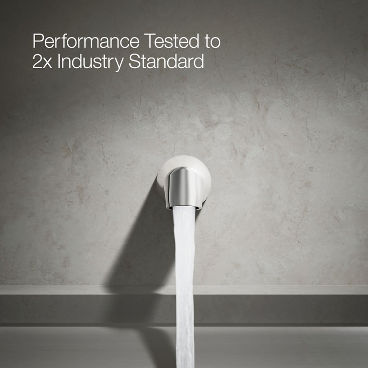 Polished Chrome Wall Mounted Non-Diverter Bath Spout