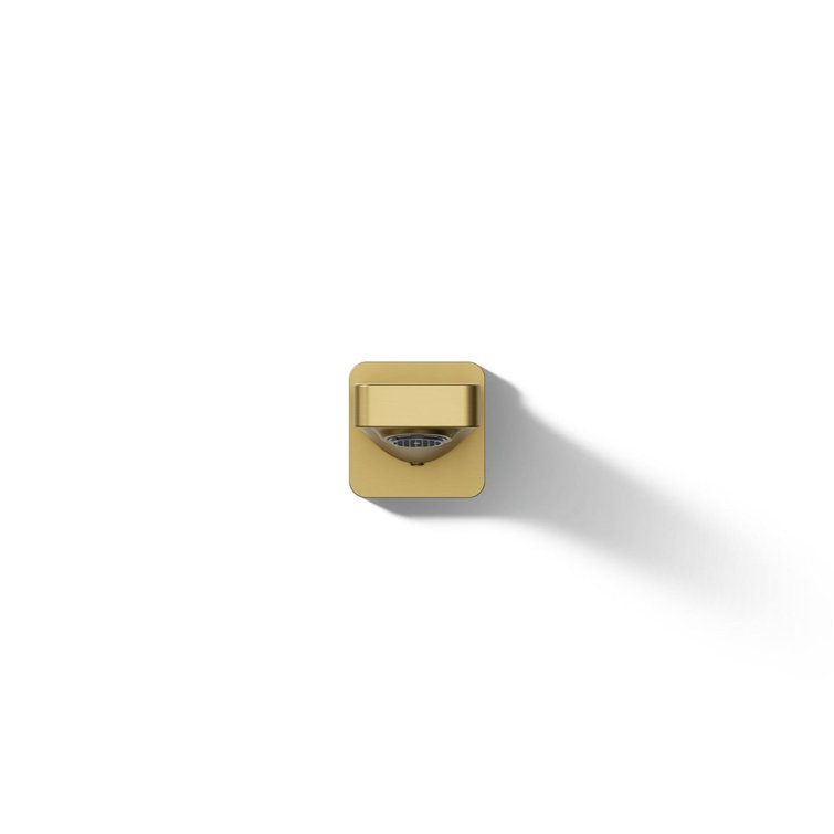 Vibrant Brushed Brass Wall-Mounted Tub Spout with Diverter