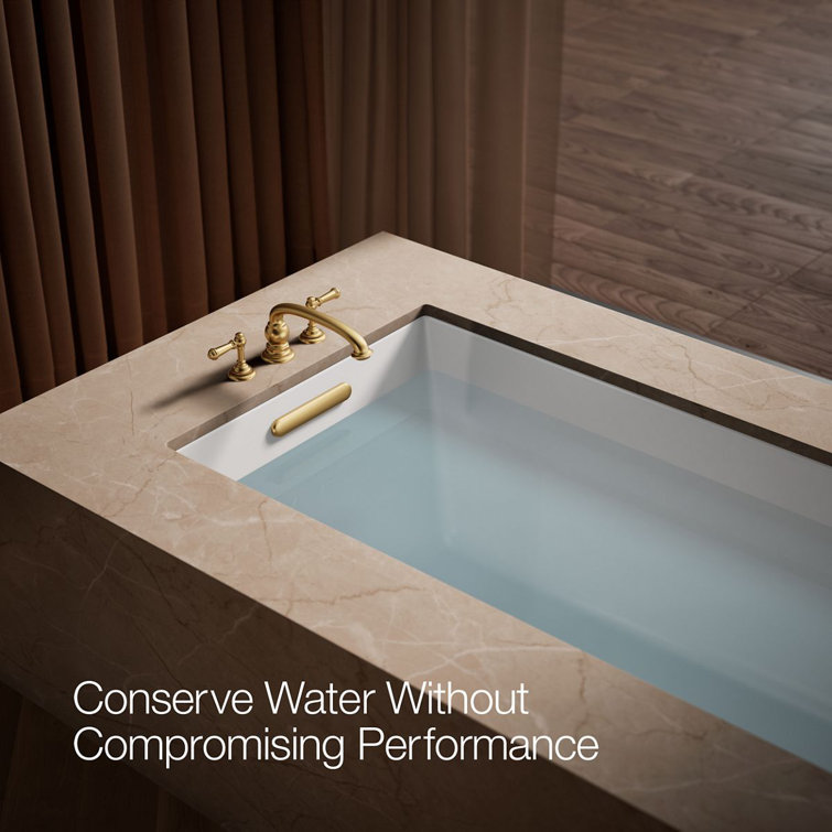 Brushed Brass Deck-Mount Roman Tub Faucet Spout