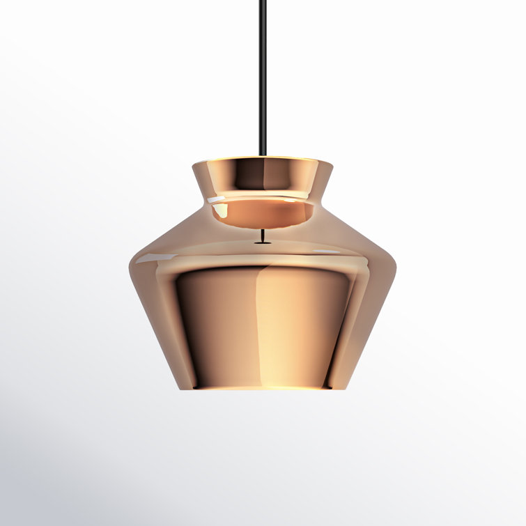 Trinity 13" Copper and Black LED Pendant Light
